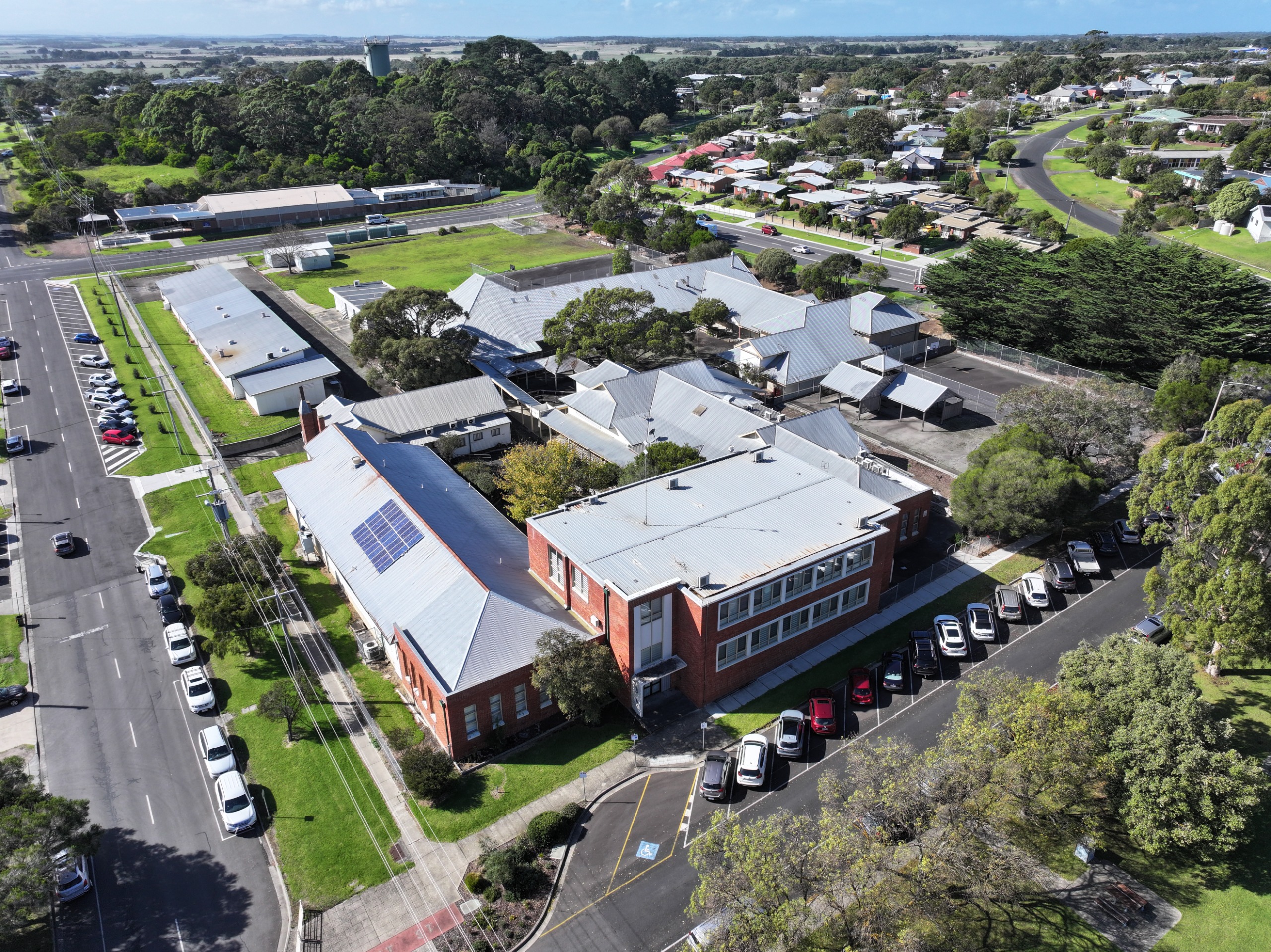 An aerial image showing the project site/Former Wonthaggi Secondary College Site