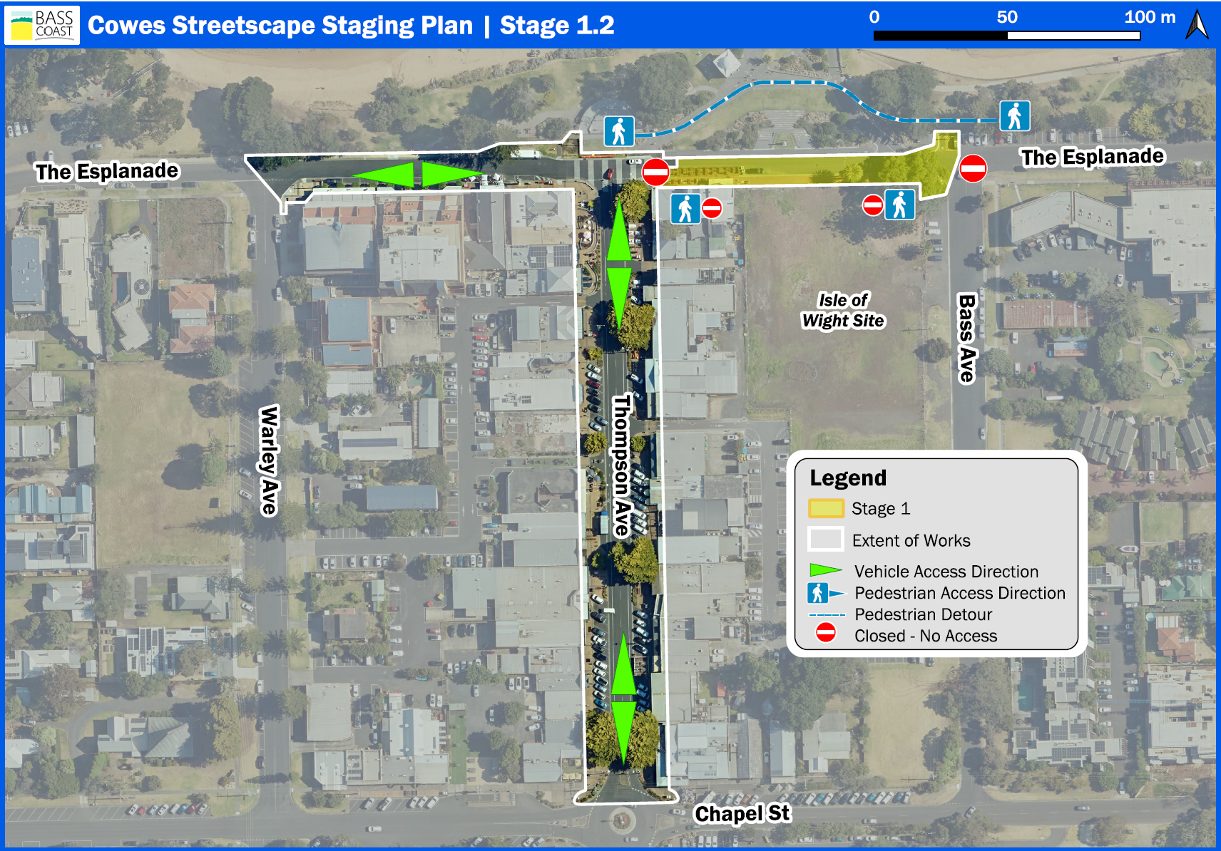 Cowes Streetscape Staging Plan - Stage 1.2