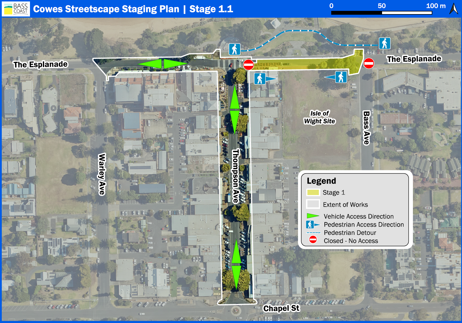 Cowes Streetscape Staging Plan - Stage 1.1